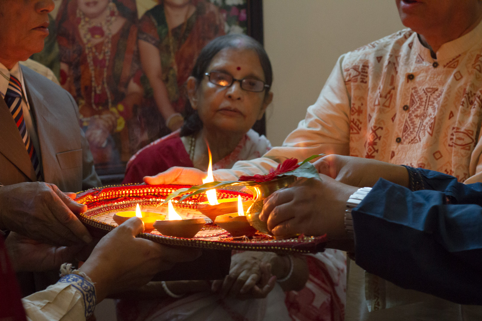 Unity candle ceremony for a wedding in Dhaka, Bangladesh
