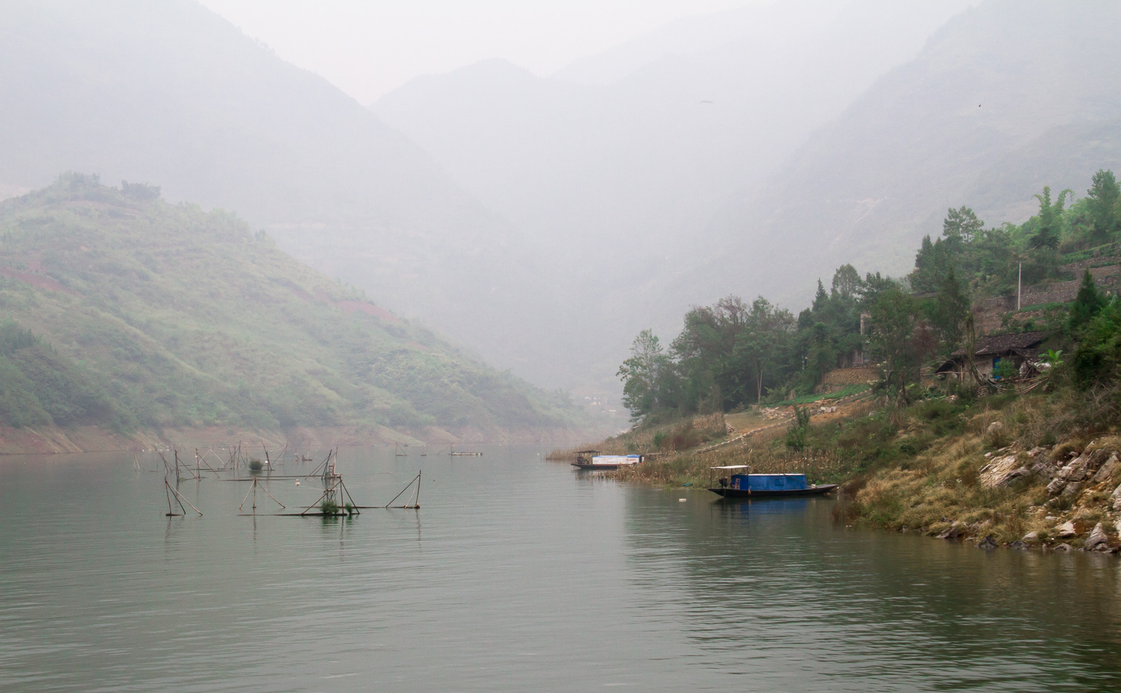 Fishing nets on the Yangtze River